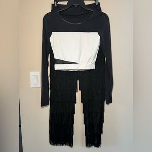 Dance Outfit Fringe Flare Pants with Top